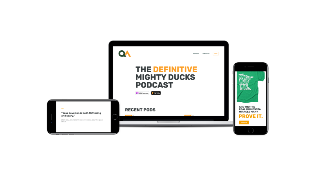 The Quack Attack Podcast screens